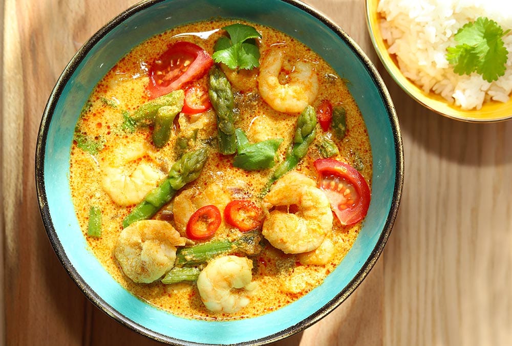 Boutros Bear // Malaysian king prawn and vegetable curry
